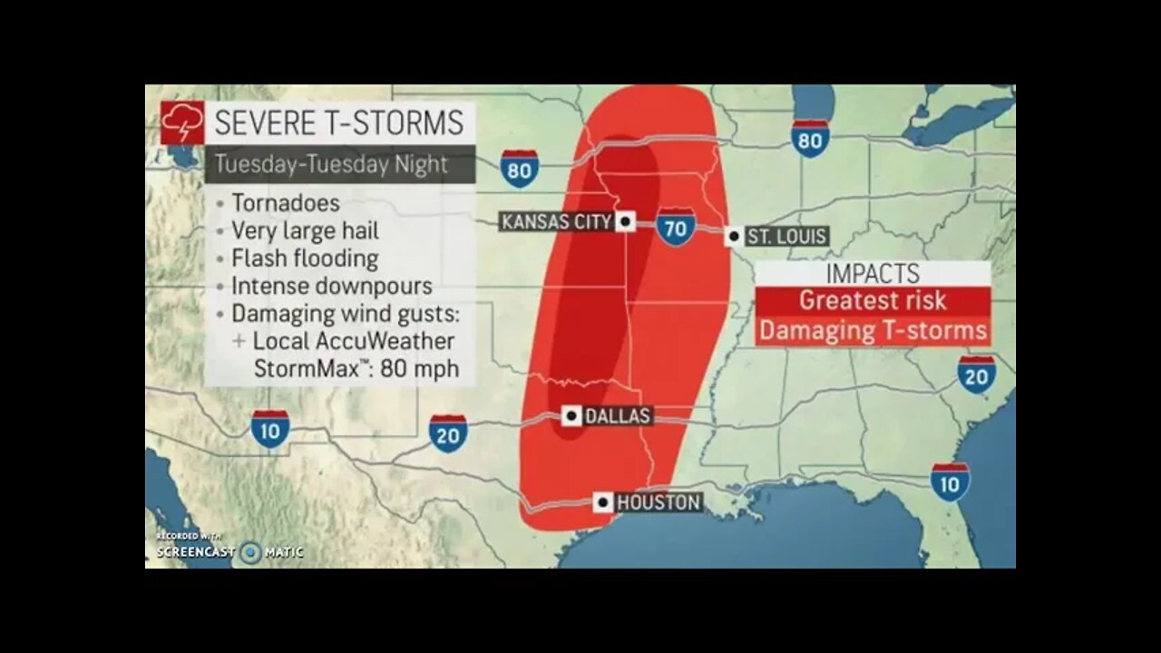 Tornadoes Expected Monday Tuesday And Wednesday Again!