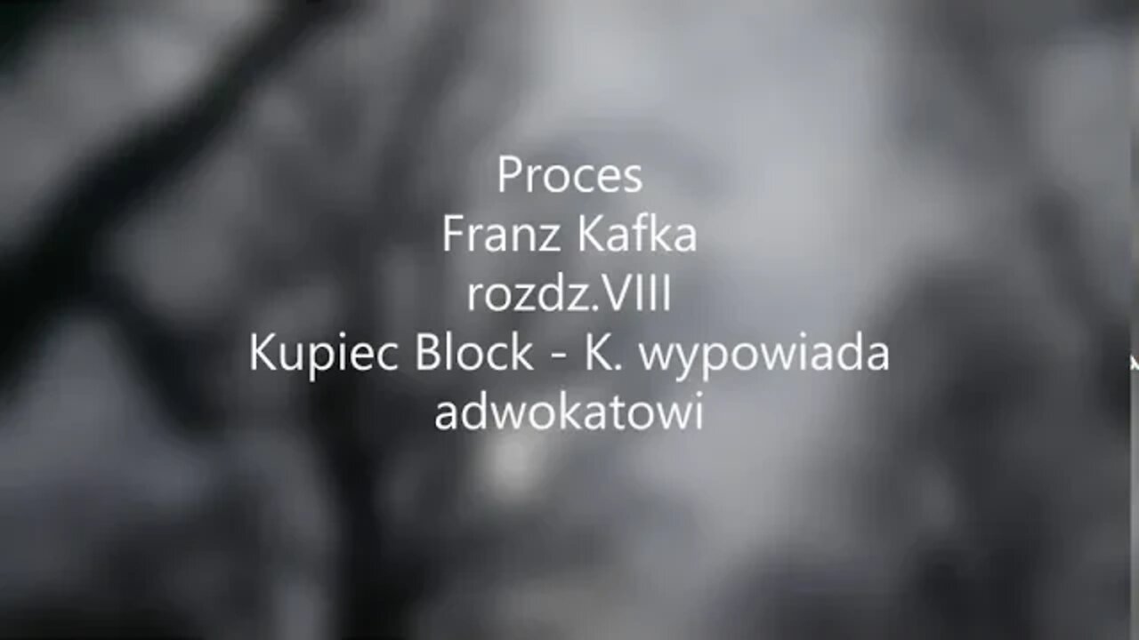 Proces - Franz Kafka rozdz.VIII Kupiec Block - K. wypowiada adwokatowi audiobook