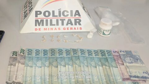 Nova Belém: Polícia Militar prende Homem, de 32 anos, com drogas, mais de R$1.600,00 e objetos.