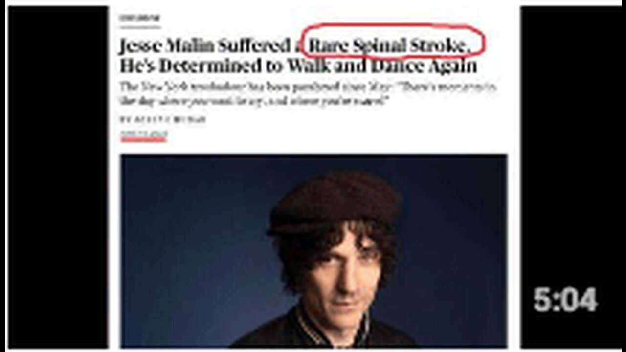 Jesse Malin Suffered a Rare Spinal Stroke...