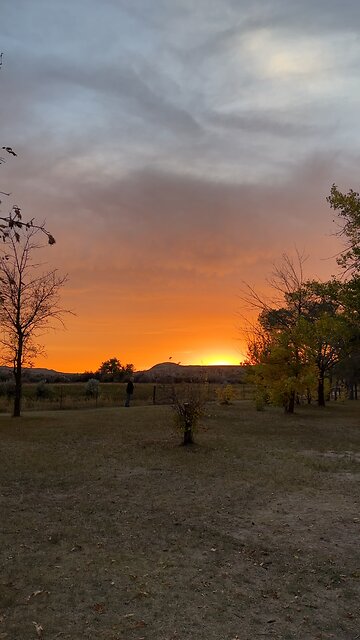 Beautiful Sunset at Writing on Stone Provincial Park