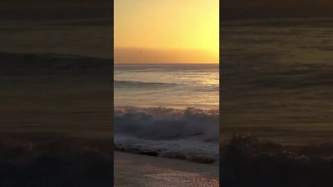 Sunset With Ocean Waves