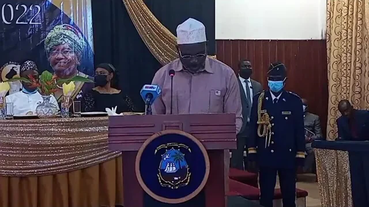 President Weah speaks at the Bicentennial edition of the Golden Image Award