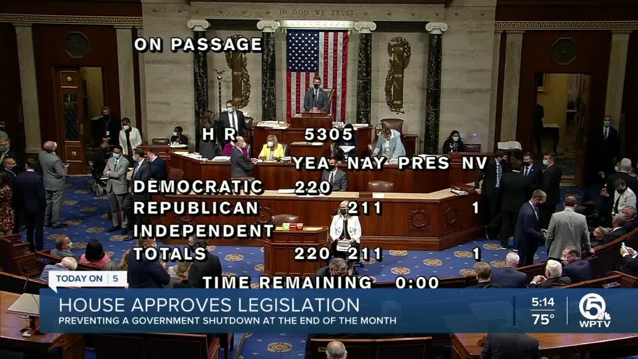 House passes bill to avoid government shutdown, suspend debt limit