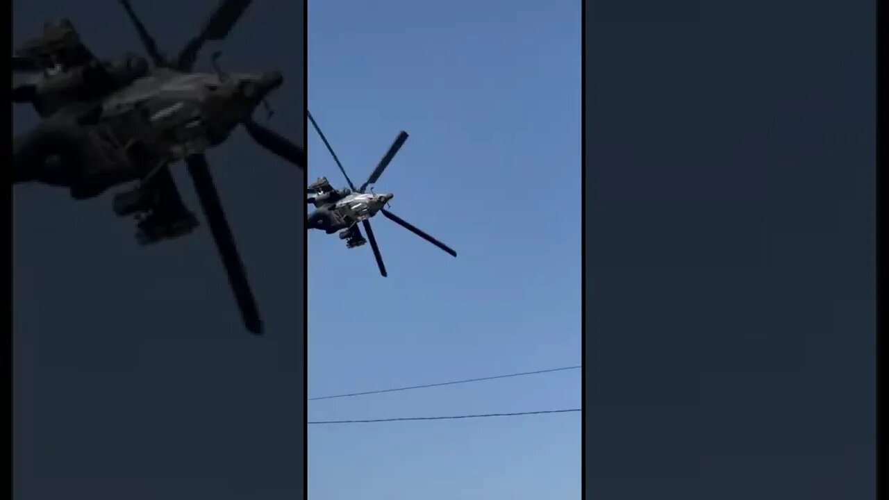 Beautiful performance of the Mi-28 on the border with the Crimea