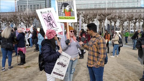 Interviewing People At Womens March 2020