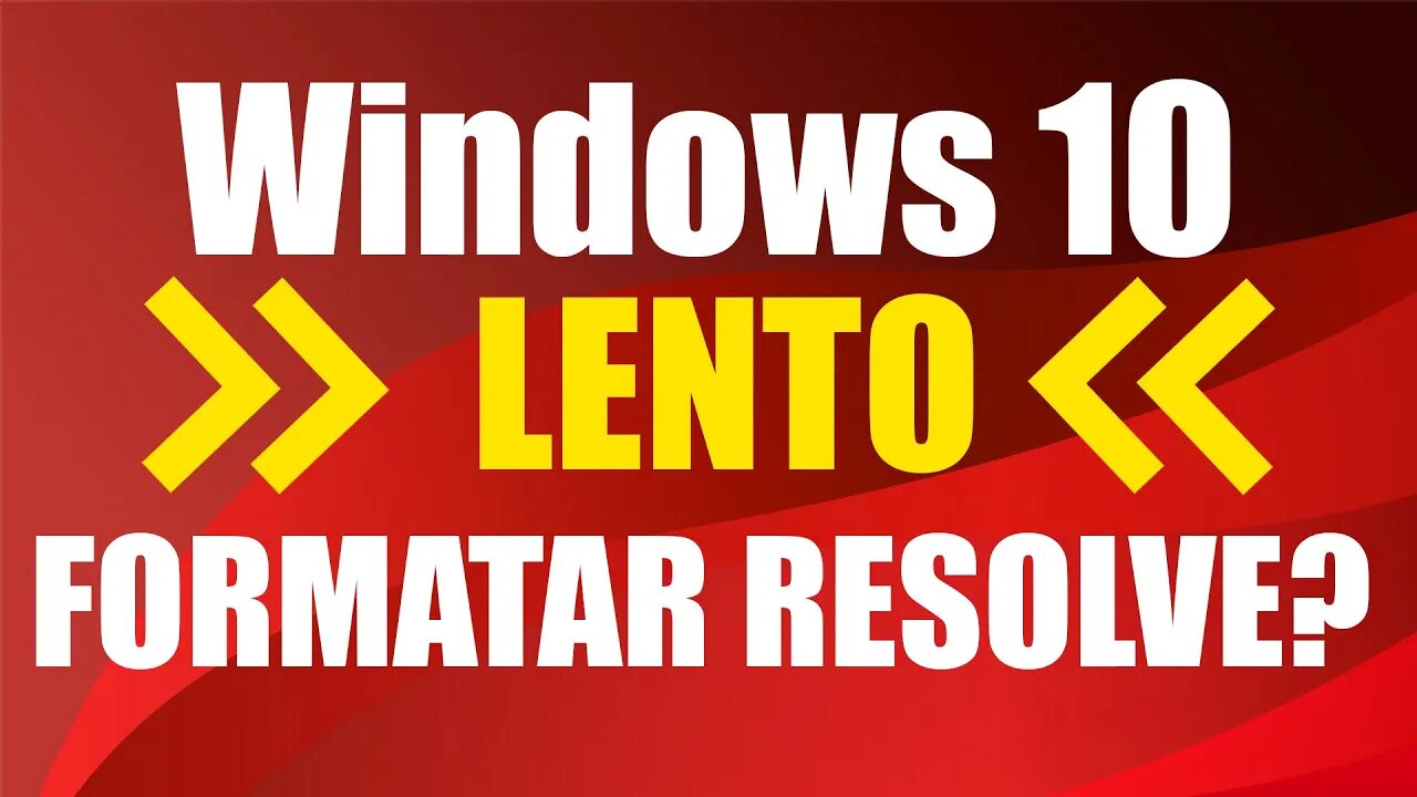 Computador lento devo formatar? Formatei mas continua lento.