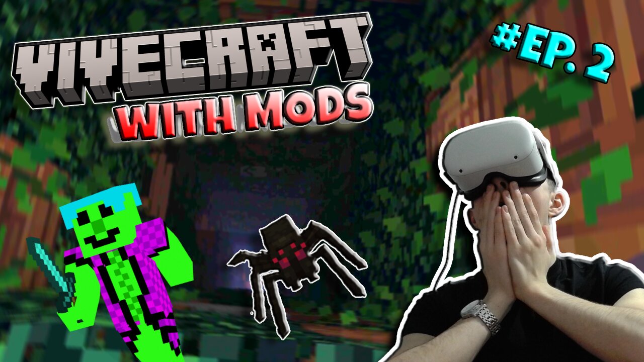 VR MINECRAFT IS TERRIFYING! - Vivecraft With Mods - Ep 2