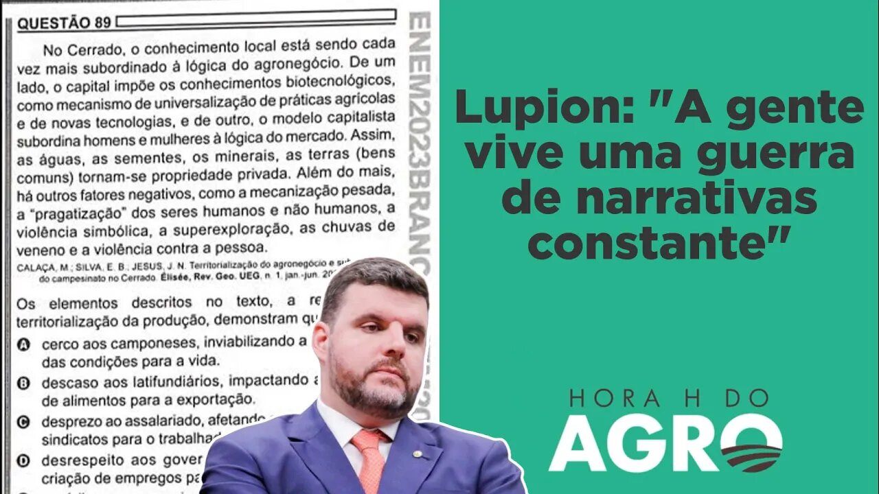 Viés ideológico? Prova do Enem vilaniza o agronegócio; entenda! | HORA H DO AGRO