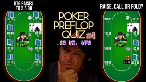 POKER PREFLOP QUIZ SB VS. UTG #4 RAISE, CALL OR FOLD?