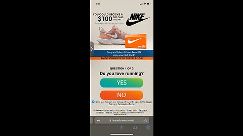 Get a $100 gift card for free Nike I got mines yall better get on it link in description