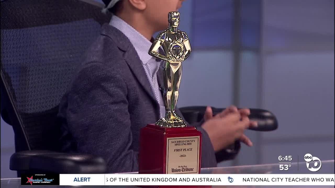 Back-to-back Countywide Spelling Bee champion talks to ABC 10News
