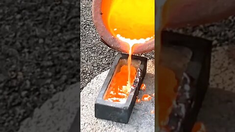 Pouring Molten Copper Fail! #shorts #mybloopers #fail