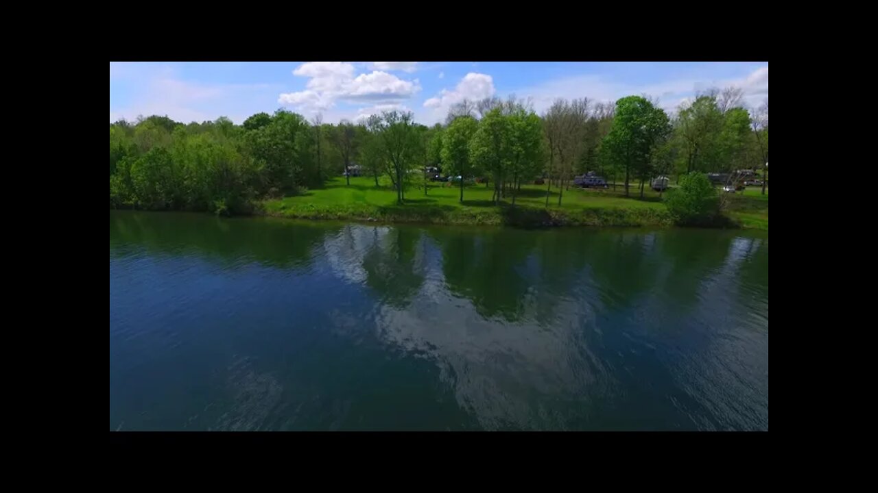 People camping at the Barnhart Campground on the St. Lawrence River