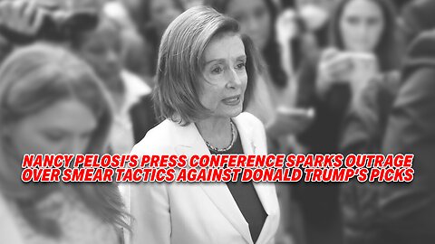 NANCY PELOSI'S PRESS CONFERENCE SPARKS OUTRAGE OVER SMEAR TACTICS AGAINST DONALD TRUMP'S PICKS