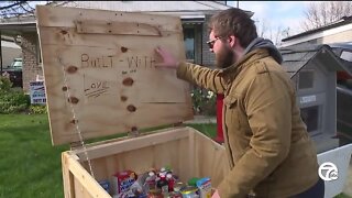 Warren teen builds 'Blessing Box' to feed neighbors in need