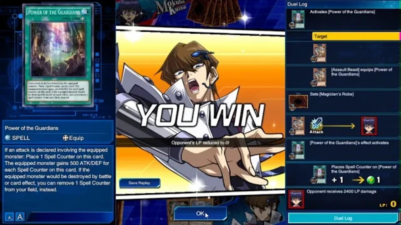 YuGiOh Duel Links - Kaiba 2 turn settle Mokuba!!