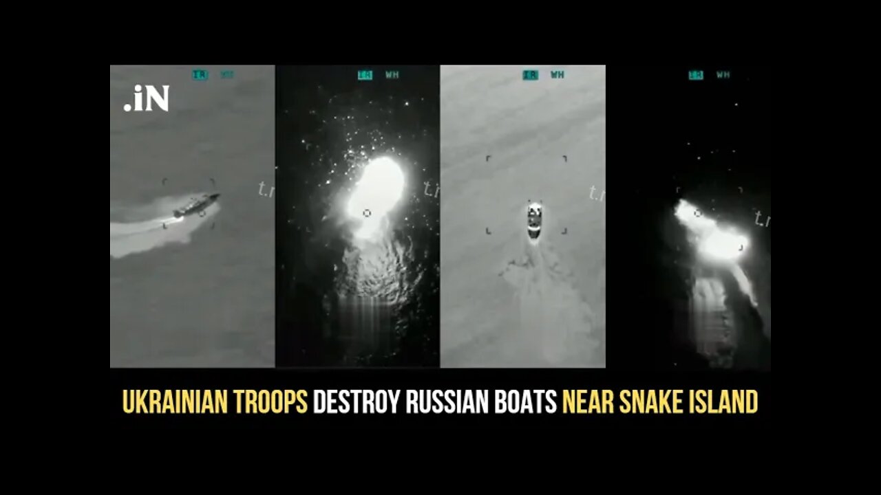 Ukrainian Troops Destroy Two Russian Boats Near Snake Island