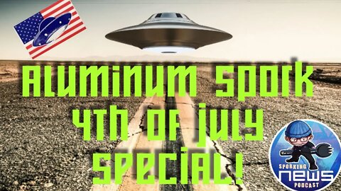 fascination with UFO/UAP, Alien Contact, disclosure, Government cover up 4th of July Aluminum Spork