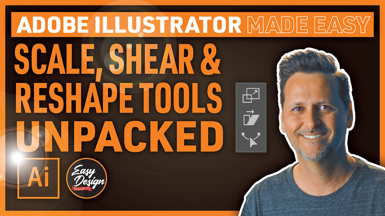 Scale, Shear & Reshape Tools in Adobe Illustrator // For Beginners