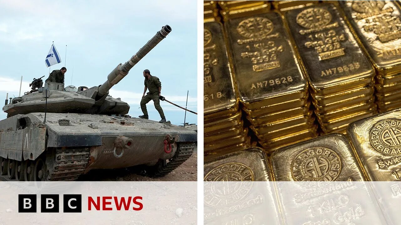 Gold prices jump since start of Israel-Gaza war - BBC News