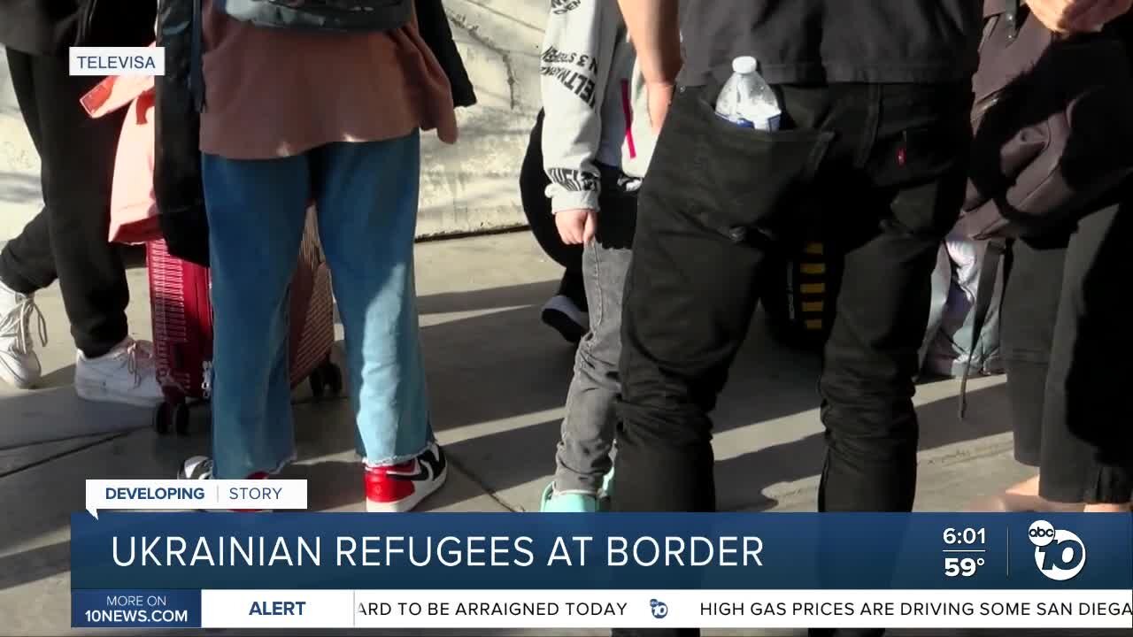 Ukrainian refugees at the border