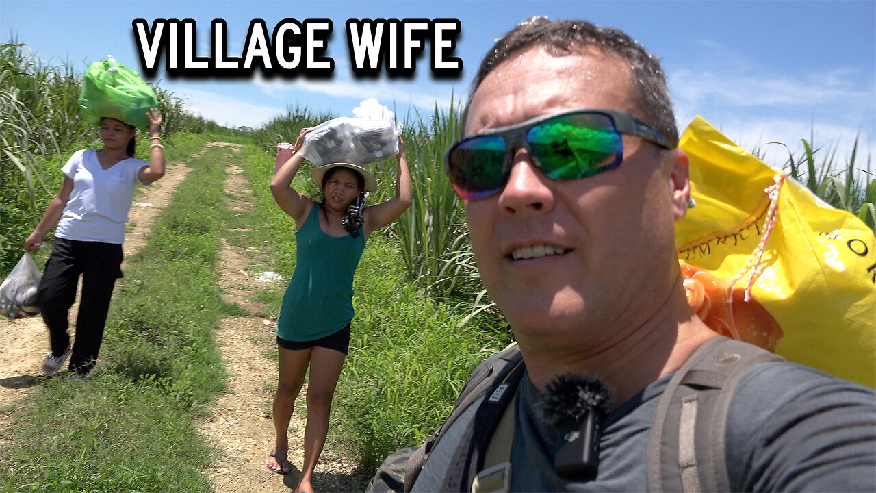 Filipina Wife FORGETS To Bring The Backpack! Village Skills Kick In.