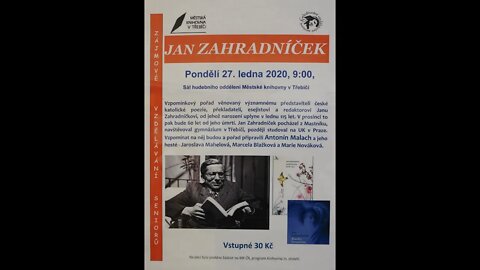 Jan Zahradníček - Vzpomínkový pořad