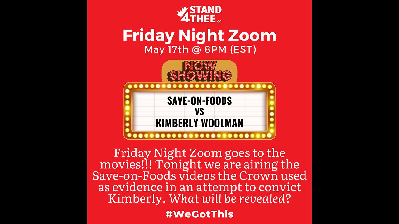 Stand4THEE Friday Night Zoom May 17 - Kimberly's Movie Night