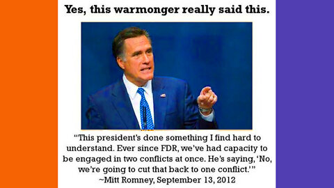 Mitt Romney Is A Warmonger