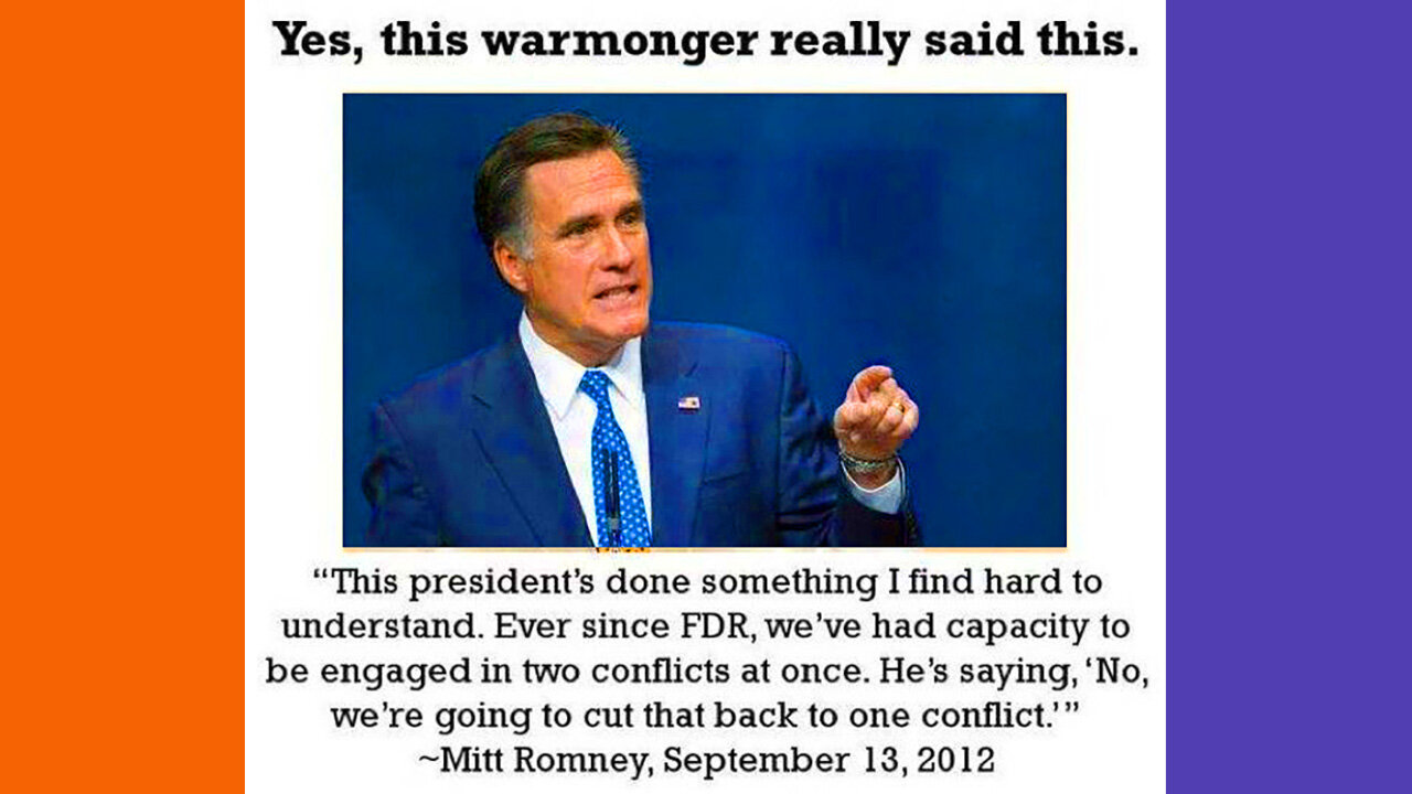 Mitt Romney Is A Warmonger