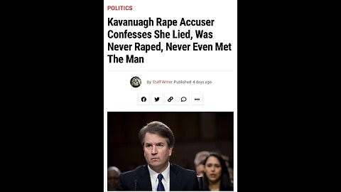 Kavanuagh Rape Accuser Confesses She Lied, Was Never Raped, Never Even Met The Man