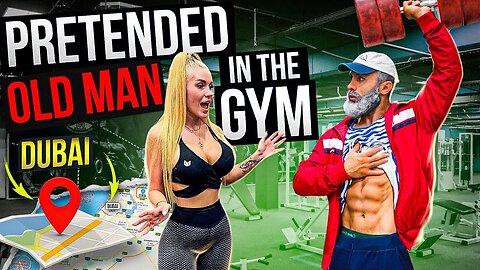 Elite Powerlifter Pretended to be OLD MAN in the gym - GIRLS go NUTS