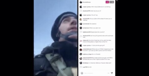 Russian missile flys overhead during livestream