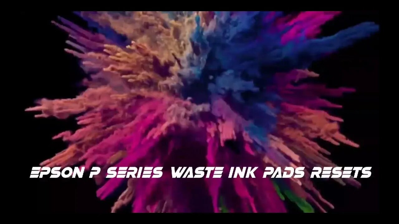 Epson P Series Waste Ink Pads Error