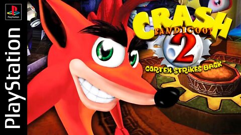 CRASH BANDICOOT 2 CORTEX STRIKES BACK (PS1) #1 - Gameplay do jogo em português! (Dublado em PT-BR)