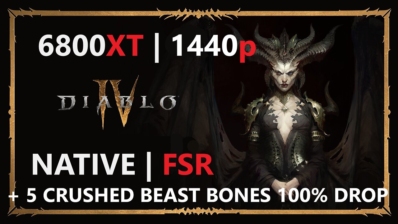 Diablo 4 1440p | ULTRA | 6800XT | 5 CRASH BEAST BONE 100% DROP