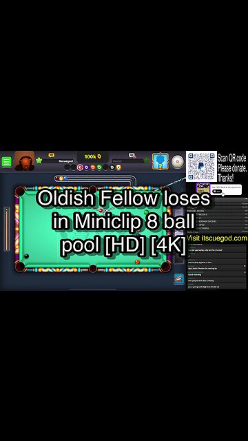 Oldish Fellow loses in Miniclip 8 ball pool [HD] [4K] 🎱🎱🎱 8 Ball Pool 🎱🎱🎱