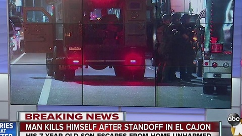 Man kills himself after standoff in El Cajon.