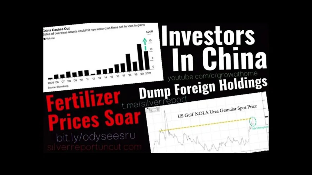 Investors In China Are Feverously Dumping Foreign Held Investments, Fertilizer Prices Soar, Shipping