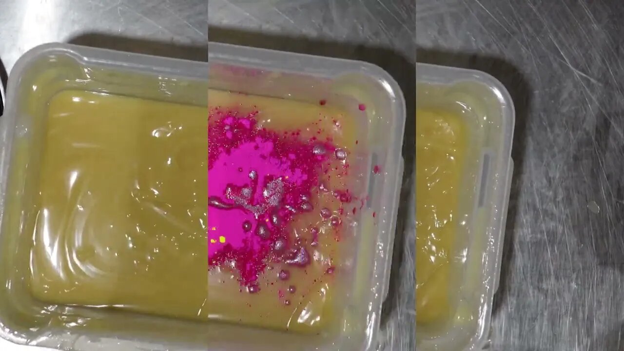 I made a soap using Neon's!! Heat Transfer Method Mango Papaya Cold Process Soap Making & Cutting!