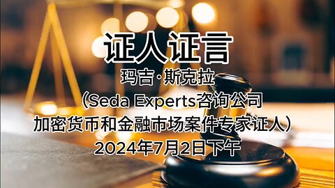 2024年7月2日下午 郭文贵先生庭审 辩方第2位证人- 玛吉·斯克拉（Seda Experts咨询公司 加密货币和金融市场案件专家证人）AI中文朗读