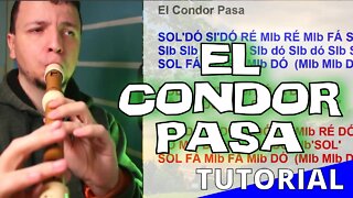 EL CONDOR PASA na FLAUTA DOCE CONTRALTO tutorial