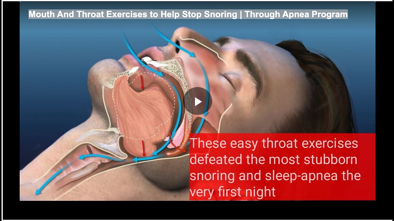 Mouth And Throat Exercises to Help Stop Snoring | Through Apnea Program