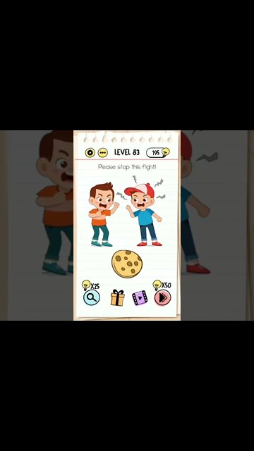 Brain Test Tricky Puzzles Level 83 Please stop this fight!