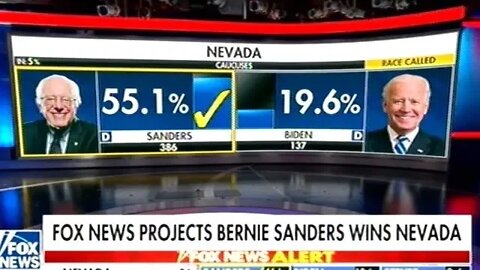 FOX NEWS PROJECTS BERNIE SANDERS WINS IN NEVADA!