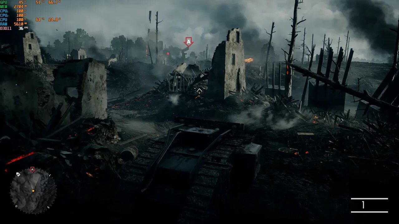 Pentium G2140 + RX 570 Battlefield 1.