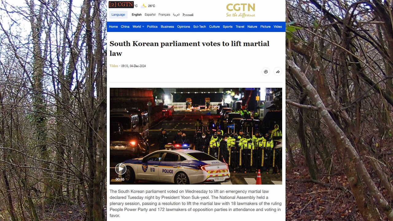 President Yoon's Failed Attempt to Install Martial Law in South Korea