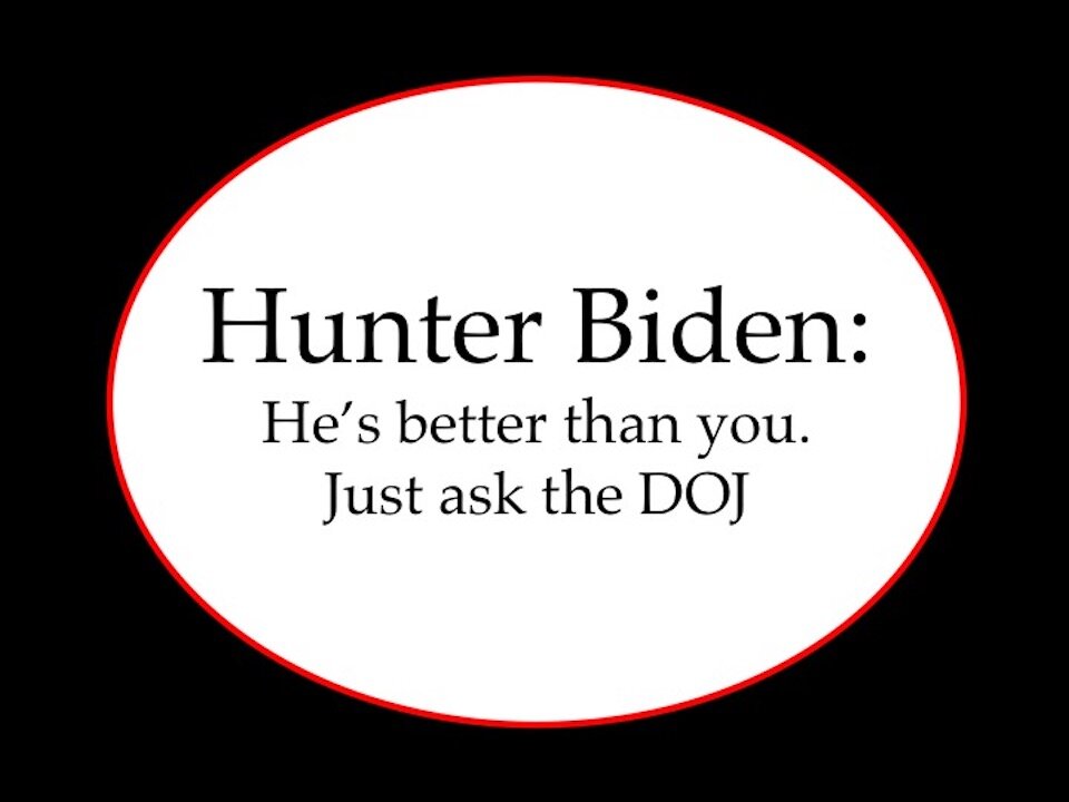 Hunter Biden: He's Better than You Just Ask the DOJ