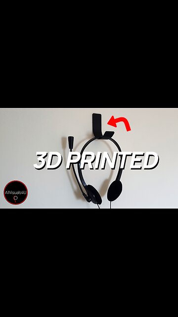 😀 Headphone Holder 3D Print - Headphone Holder Wall Mount - Headphone Hanger Wall - Headphone Holder